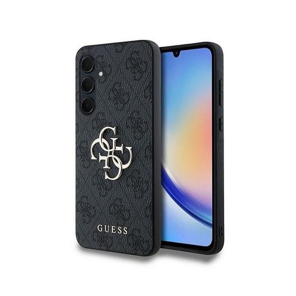 Guess GUHCSA354GMGGR PU Big 4G Metal Logo tok Samsung Galaxy A35 - fekete