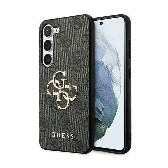 Guess GUHCSA554GMGGR PU Big 4G Metal Logo tok Samsung Galaxy A55 - fekete