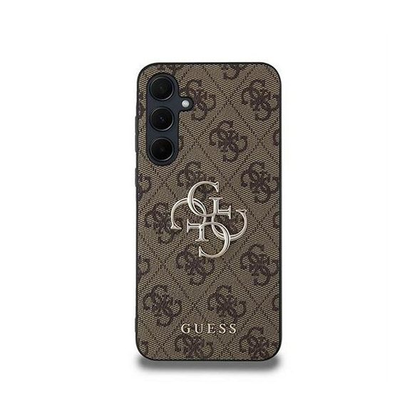 Guess GUHCSA354GMGBR PU Big 4G Metal Logo tok Samsung Galaxy A35 - barna