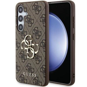 Guess GUHCSA554GMGBR PU Big 4G Metal Logo tok Samsung Galaxy A55 - barna