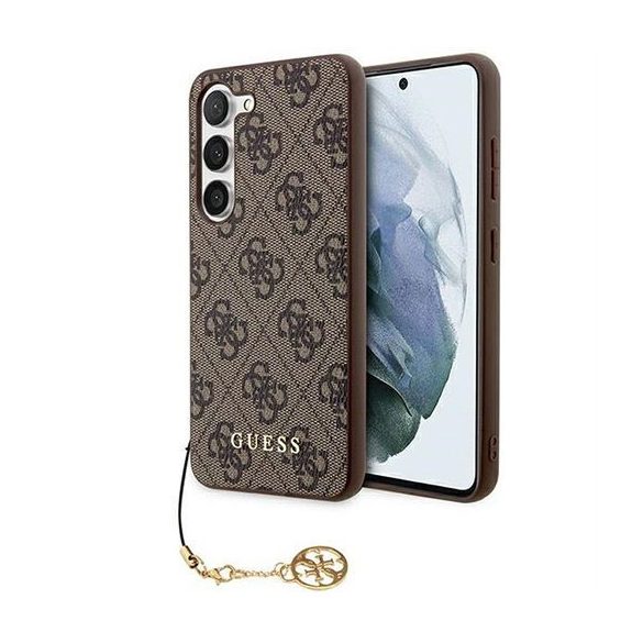 Guess GUHCSA55GF4GBR PU 4GCharm tok Samsung Galaxy A55 - barna