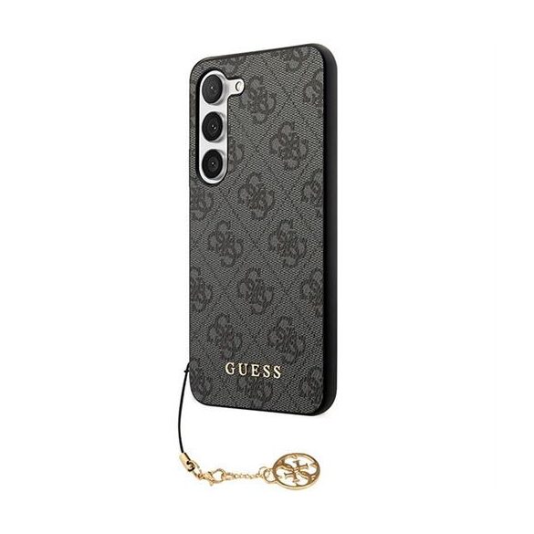 Guess GUHCSA35GF4GGR PU 4GCharm tok Samsung Galaxy A35 - fekete