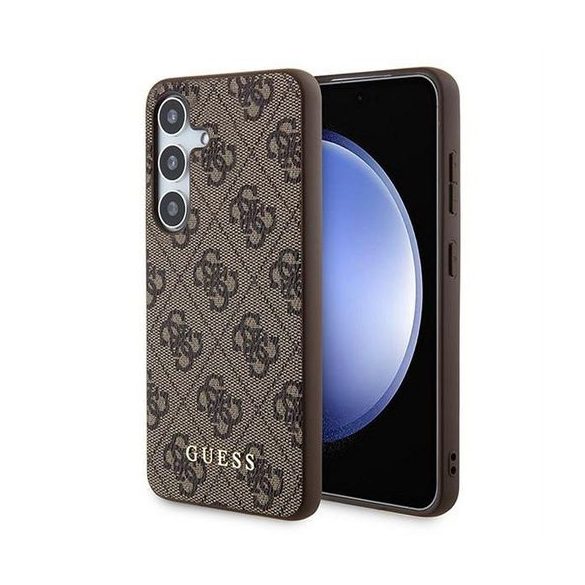 Guess GUOHCSA35G4GFBR PU 4G Classic Metal Logo tok Samsung Galaxy A35 - barna