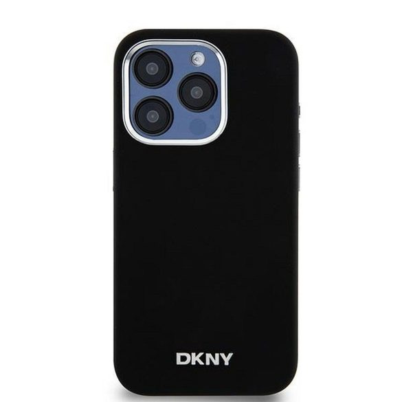 DKNY DKHMP14LSMCHLK Liquid Silicone Small Metal Logo MagSafe-kompatibilis tok iPhone 14 Pro - fekete