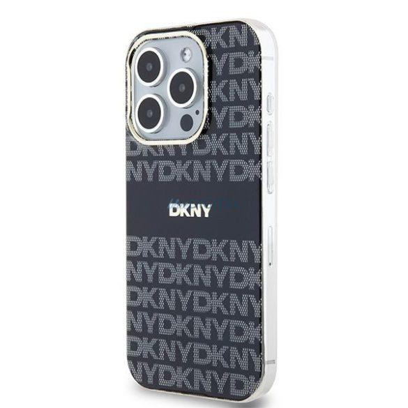 DKNY DKHCP15SHDLCEK IML Checkered Mono Pattern tok iPhone 15 / 14 / 13 - fekete