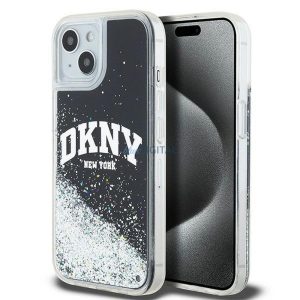 DKNY DKHCP14SLBNAEK Liquid Glitters W/Arch Logo tok iPhone 14 - fekete