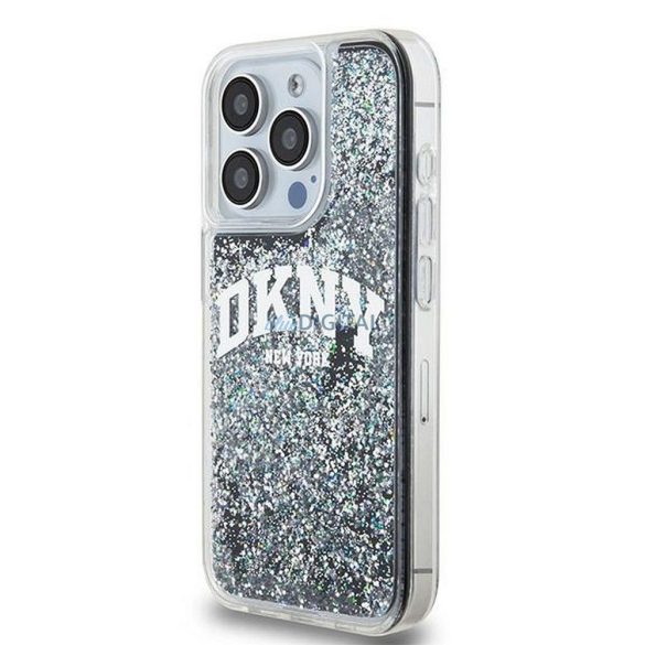 DKNY DKHCP14LLBNAEK Liquid Glitters W/Arch Logo tok iPhone 14 Pro - fekete