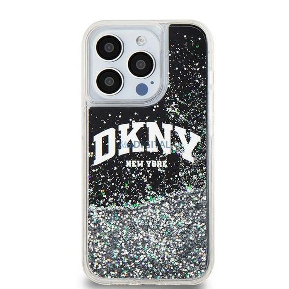 DKNY DKHCP14LLBNAEK Liquid Glitters W/Arch Logo tok iPhone 14 Pro - fekete