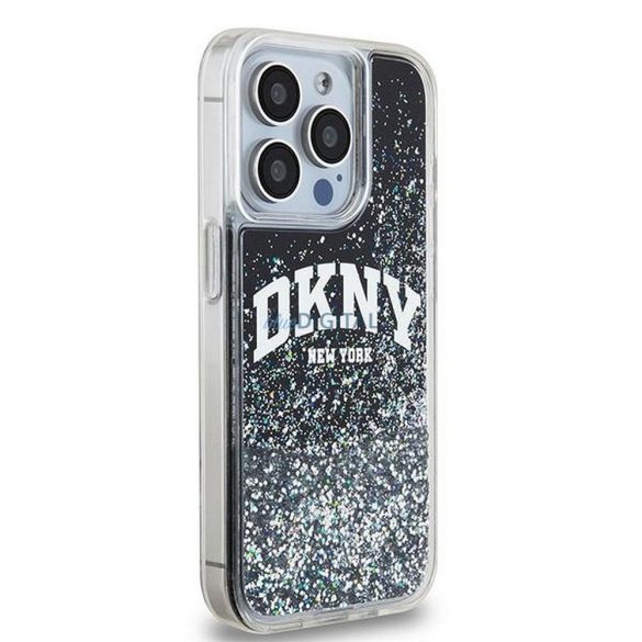 DKNY DKHCP14LLBNAEK Liquid Glitters W/Arch Logo tok iPhone 14 Pro - fekete