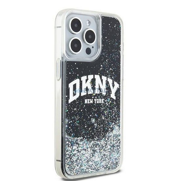 DKNY DKHCP14XLBNAEK Liquid Glitters W/Arch Logo tok iPhone 14 Pro Max - fekete