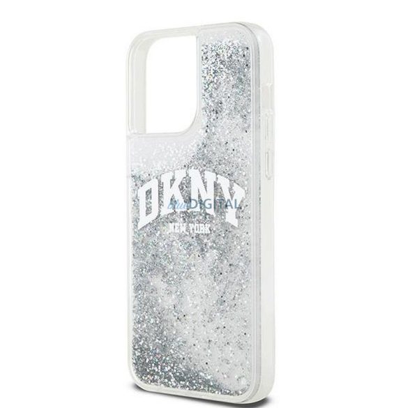 DKNY DKHCP15LLBNAET Liquid Glitters W/Arch Logo tok iPhone 15 Pro - fehér