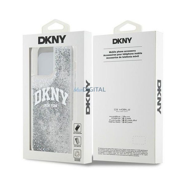 DKNY DKHCP15LLBNAET Liquid Glitters W/Arch Logo tok iPhone 15 Pro - fehér