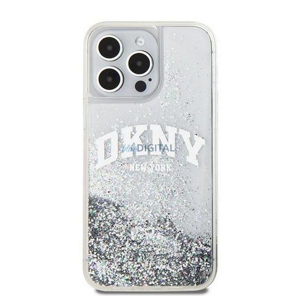 DKNY DKHCP15XLBNAET Liquid Glitters W/Arch Logo tok iPhone 15 Pro Max - fehér