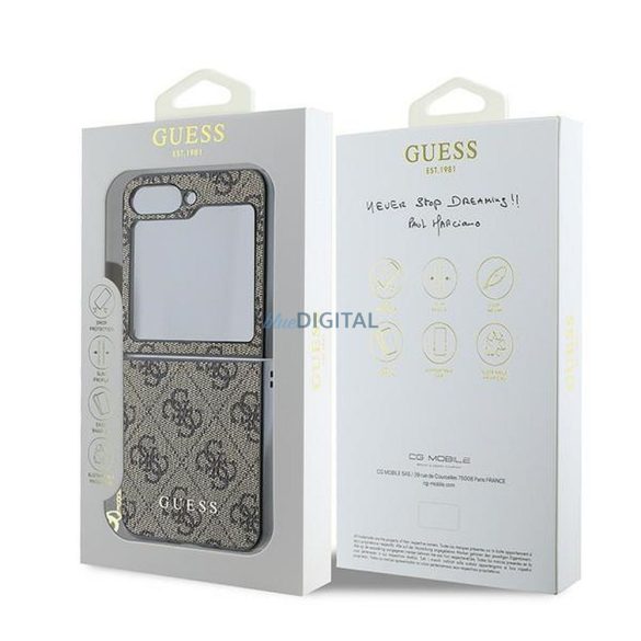 Guess GUHCZF6GF4GBR 4G Charm tok Samsung Galaxy Z Flip6 - barna