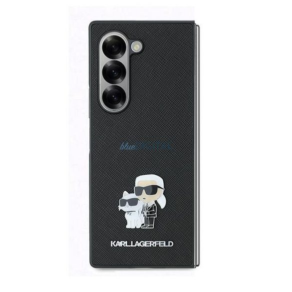 Karl Lagerfeld KLHCZFD6SAPKCNPK Saffiano KC Metal Pin tok Samsung Galaxy Z Fold6 - fekete