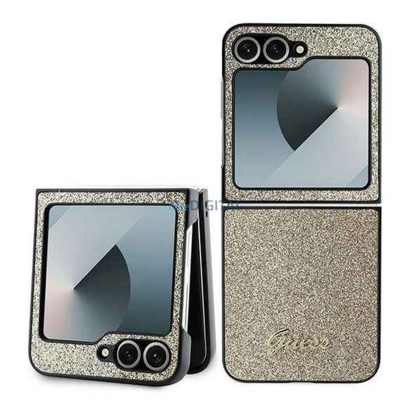 Guess GUHCZF6HGGSHD 4G Glitter Script tok Samsung Galaxy Z Flip6 - arany színű