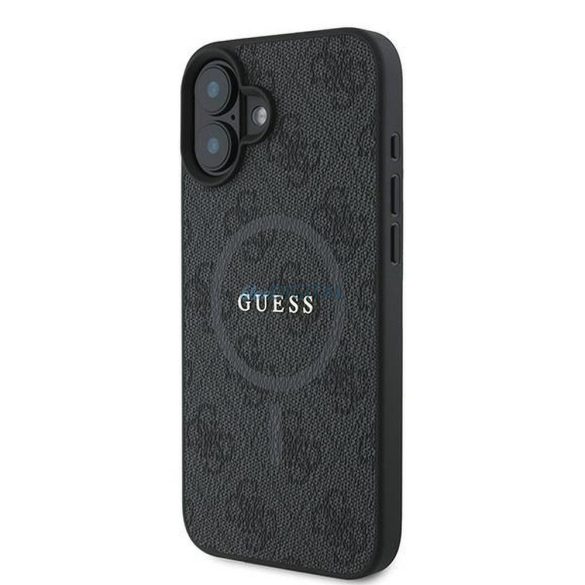 Guess GUHMP16MG4GFRK 4G Ring Classic Logo MagSafe-kompatibilis tok iPhone 16 Plus - fekete