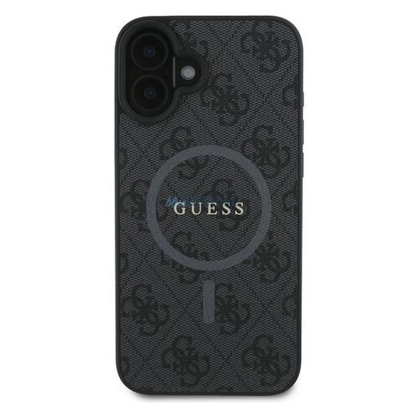 Guess GUHMP16MG4GFRK 4G Ring Classic Logo MagSafe-kompatibilis tok iPhone 16 Plus - fekete