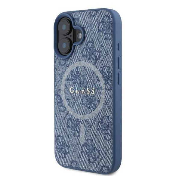 Guess GUHMP16SG4GFRB 4G Ring Classic Logo MagSafe-kompatibilis tok iPhone 16 - kék