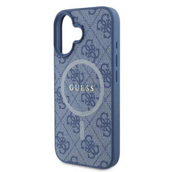 Guess GUHMP16SG4GFRB 4G Ring Classic Logo MagSafe-kompatibilis tok iPhone 16 - kék