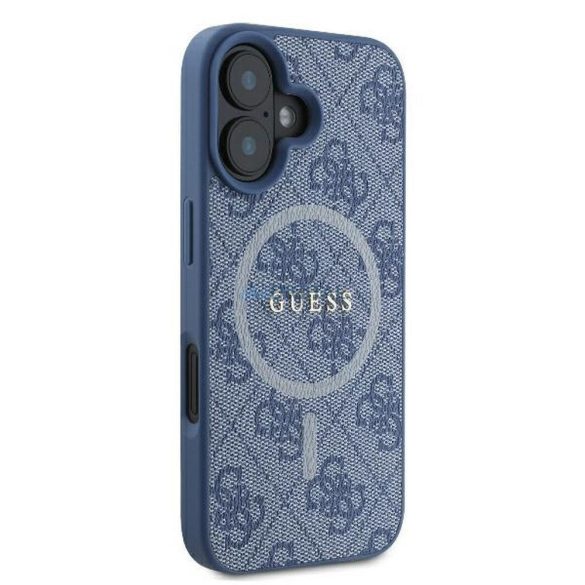 Guess GUHMP16SG4GFRB 4G Ring Classic Logo MagSafe-kompatibilis tok iPhone 16 - kék