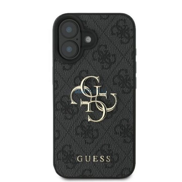 Guess GUHCP16S4GMGGR 4G PU Big Logo tok iPhone 16 - fekete