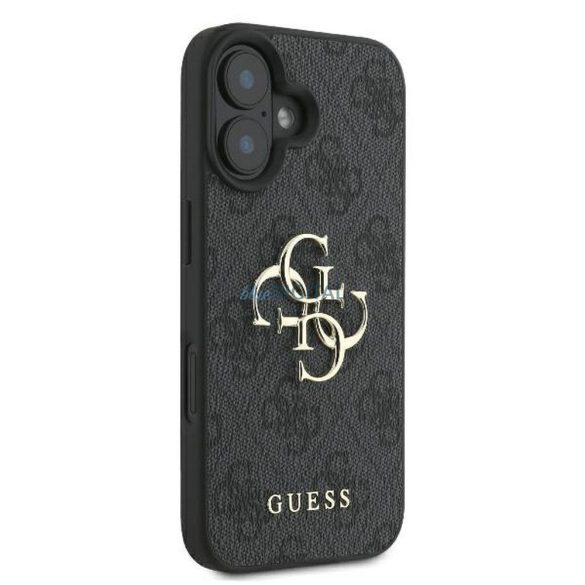 Guess GUHCP16S4GMGGR 4G PU Big Logo tok iPhone 16 - fekete