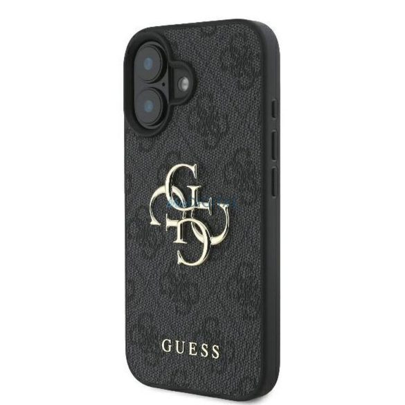 Guess GUHCP16S4GMGGR 4G PU Big Logo tok iPhone 16 - fekete