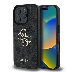   Guess GUHCP16L4GMGGR 4G PU Big Logo tok iPhone 16 Pro - fekete
