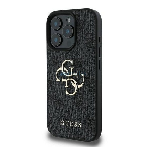 Guess GUHCP16L4GMGGR 4G PU Big Logo tok iPhone 16 Pro - fekete