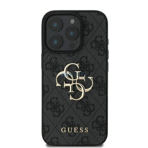 Guess GUHCP16X4GMGGR 4G PU Big Logo tok iPhone 16 Pro Max - fekete