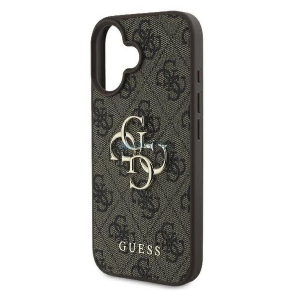 Guess GUHCP16S4GMGBR 4G PU Big Logo tok iPhone 16 - barna