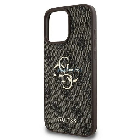 Guess GUHCP16L4GMGBR 4G PU Big Logo tok iPhone 16 Pro - barna