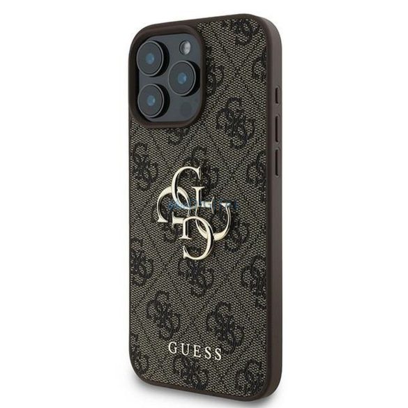 Guess GUHCP16L4GMGBR 4G PU Big Logo tok iPhone 16 Pro - barna