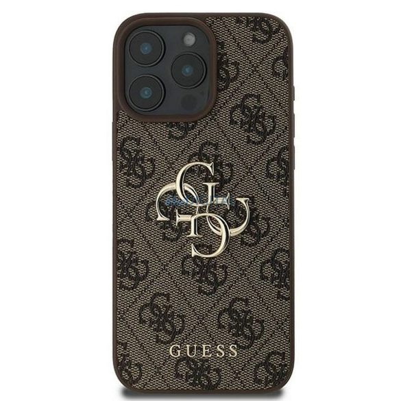 Guess GUHCP16L4GMGBR 4G PU Big Logo tok iPhone 16 Pro - barna