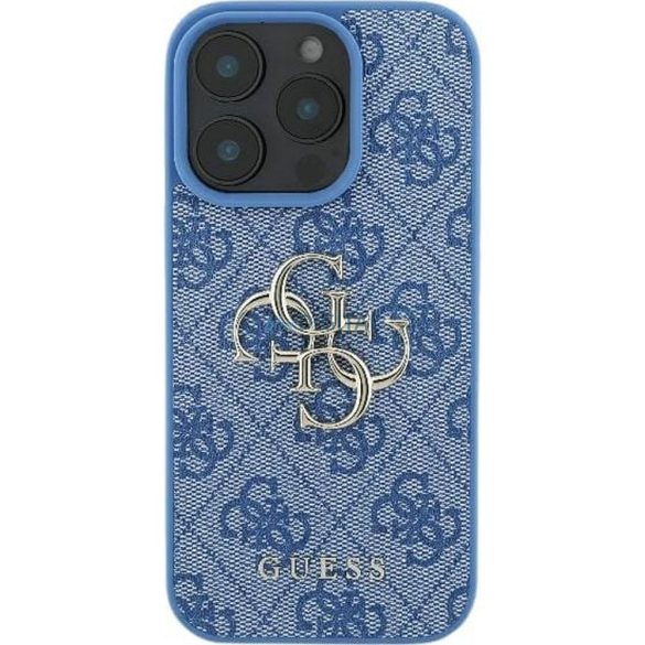 Guess GUHCP16S4GMGBL 4G PU Big Logo tok iPhone 16 - kék