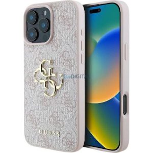 Guess GUHCP16S4GMGPI 4G PU Big Logo tok iPhone 16 - rózsaszín