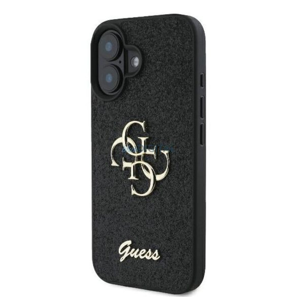 Guess GUHCP16MHG4SGK Fixed Glitter Big 4G tok iPhone 16 Plus - fekete