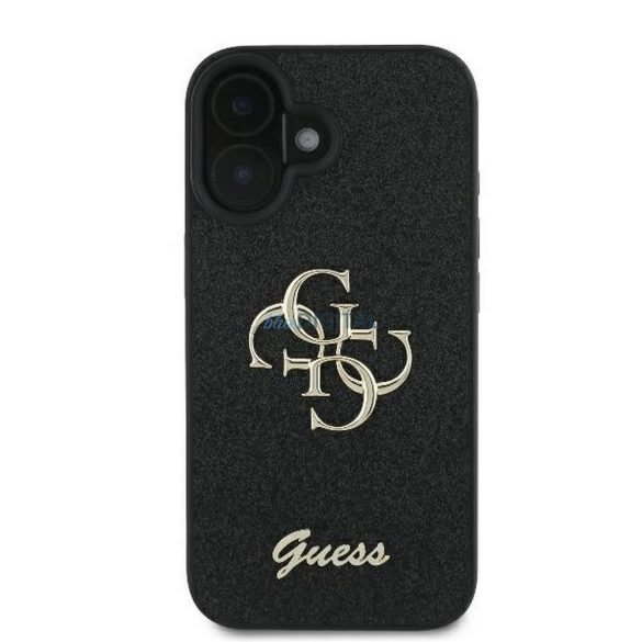 Guess GUHCP16MHG4SGK Fixed Glitter Big 4G tok iPhone 16 Plus - fekete