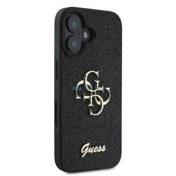 Guess GUHCP16MHG4SGK Fixed Glitter Big 4G tok iPhone 16 Plus - fekete