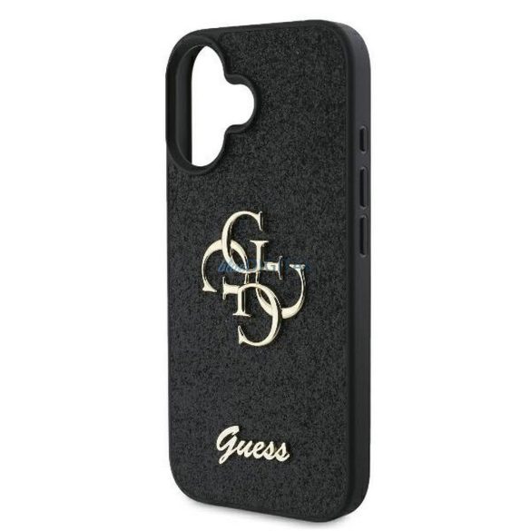 Guess GUHCP16MHG4SGK Fixed Glitter Big 4G tok iPhone 16 Plus - fekete