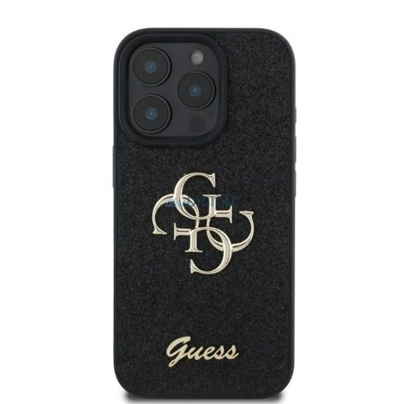 Guess GUHCP16XHG4SGK Fixed Glitter Big 4G tok iPhone 16 Pro Max - fekete