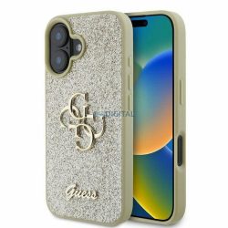   Guess GUHCP16SHG4SGD Fixed Glitter Big 4G tok iPhone 16 - arany színű