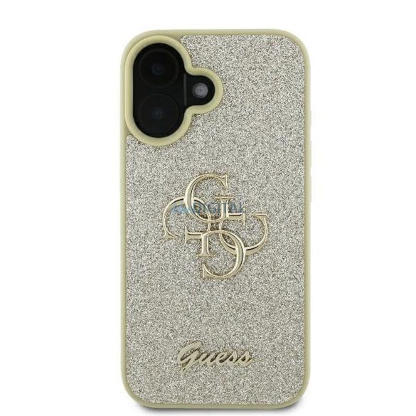 Guess GUHCP16MHG4SGD Fixed Glitter Big 4G tok iPhone 16 Plus - arany színű