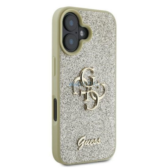 Guess GUHCP16MHG4SGD Fixed Glitter Big 4G tok iPhone 16 Plus - arany színű