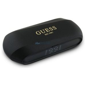 Guess GUTWSC2MCDSK Elongated Metallic Classic Printed Logo TWS bluetooth vezeték nélküli fülhallgató - fekete