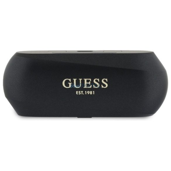 Guess GUTWSC2MCDSK Elongated Metallic Classic Printed Logo TWS bluetooth vezeték nélküli fülhallgató - fekete