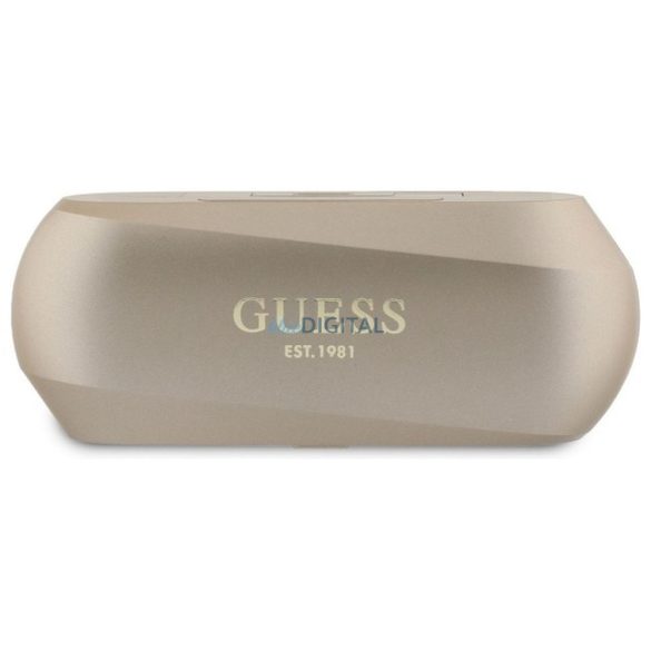 Guess GUTWSC2MCDSD Elongated Metallic Classic Printed Logo TWS bluetooth vezeték nélküli fülhallgató - arany színű