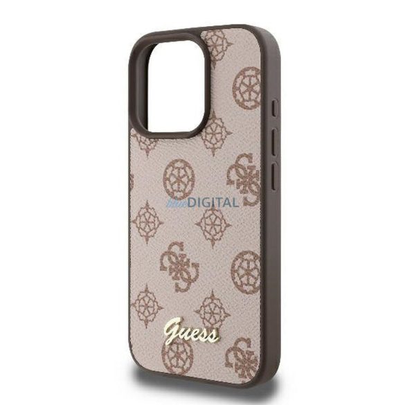 Guess GUHMP16XPGPYSW Peony Script MagSafe-kompatibilis tok iPhone 16 Pro Max - barna