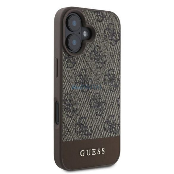 Guess GUHCP16SG4GLBR 4G Bottom Stripe tok iPhone 16 - barna